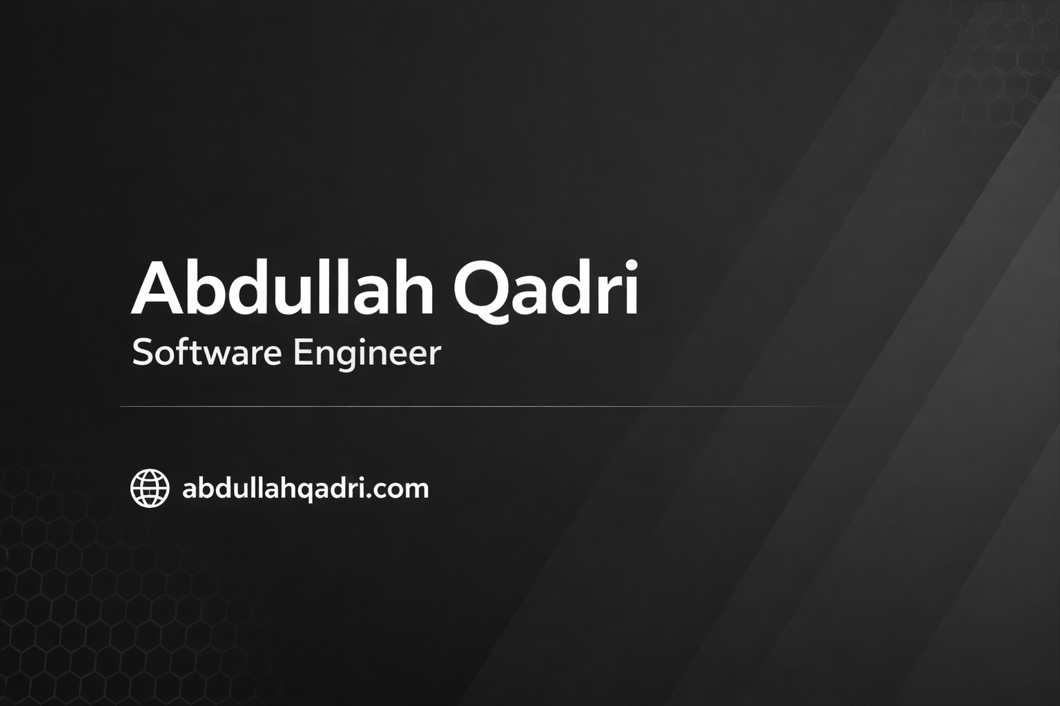 Abdullah Qadri | Software Engineer